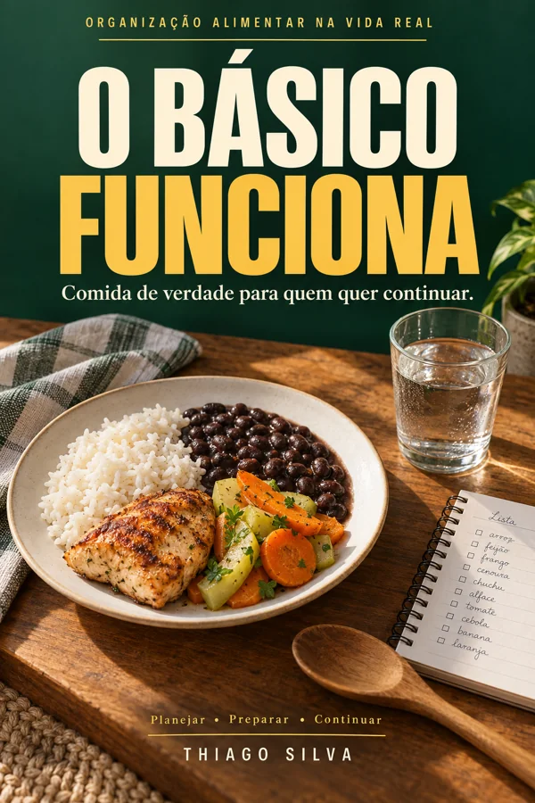 Capa aprovada de O Básico Funciona, de Thiago Silva: comida de verdade para quem quer continuar